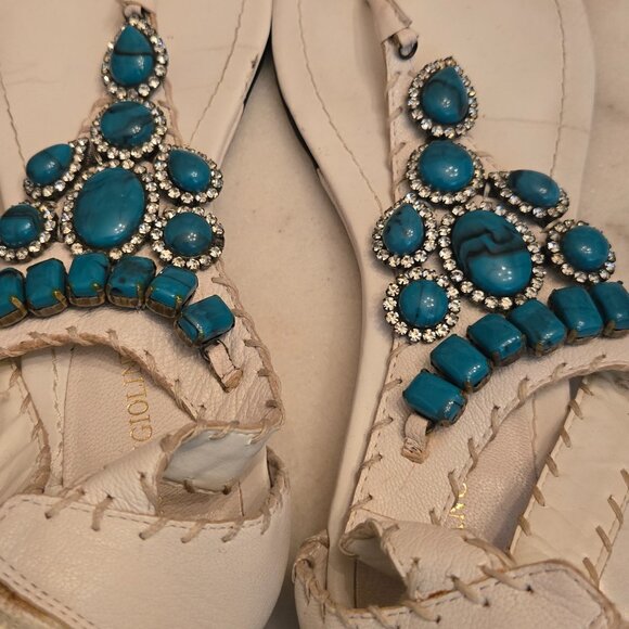 Lot of 3 Sandals: Mossimo, Jinny, & Jeweled Thong Sandals - Picture 3 of 9